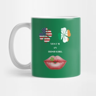 St Patricks Day, Irish American Flag Mug